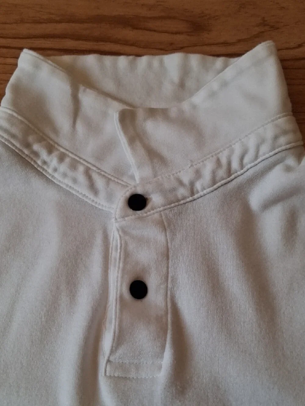 Banana Republic Men's White Long-Sleeve Mock Neck Shirt